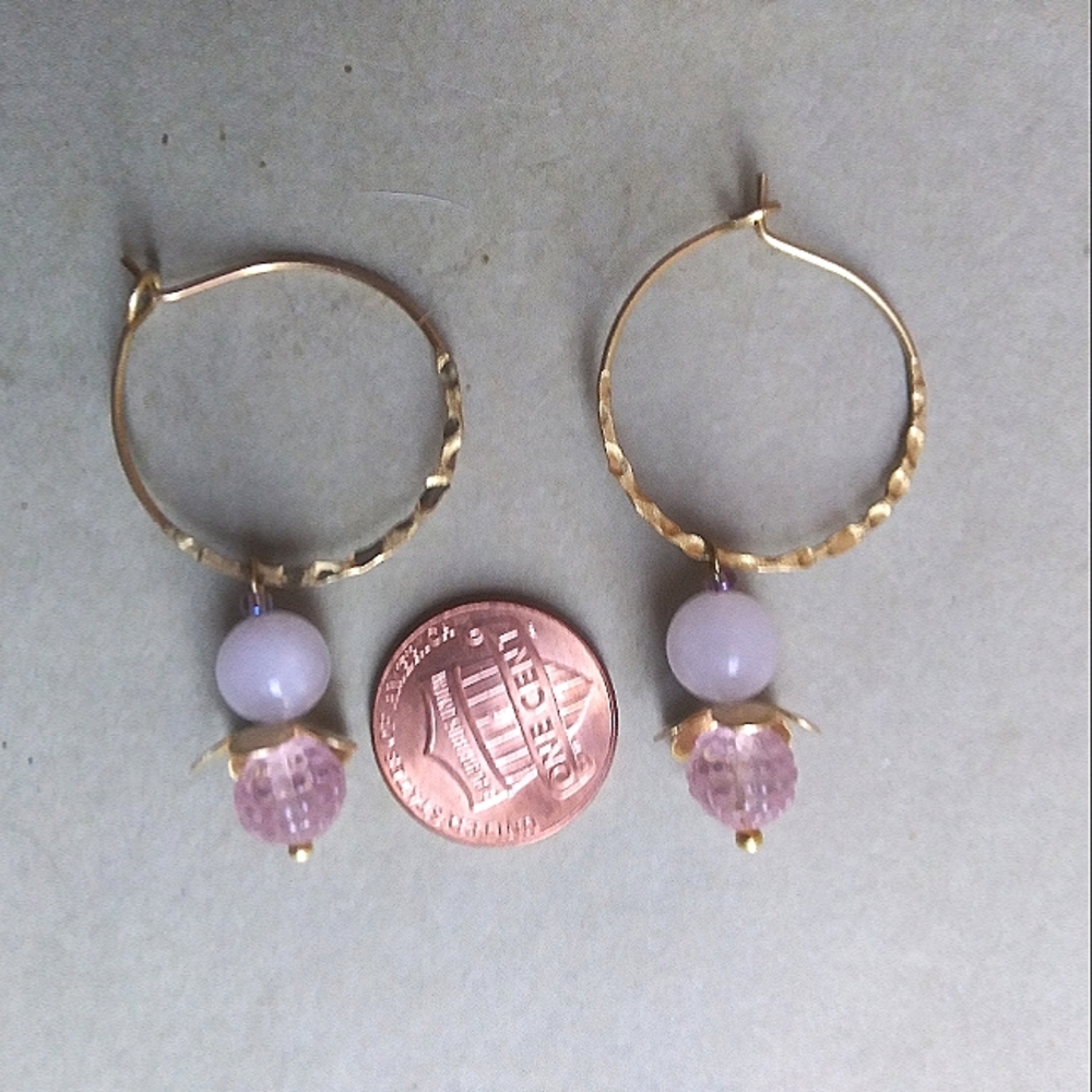 SOLD 'Very Berry' Hoops - Picture 3 of 5